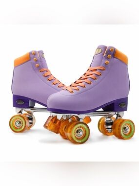 Foxy Skates Retro Purple and Orange Roller Skates - Women size 5